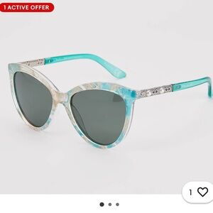 Prive Revaux The Faye Polarized Sunglasses Blue Marble Gray Lenses A477143